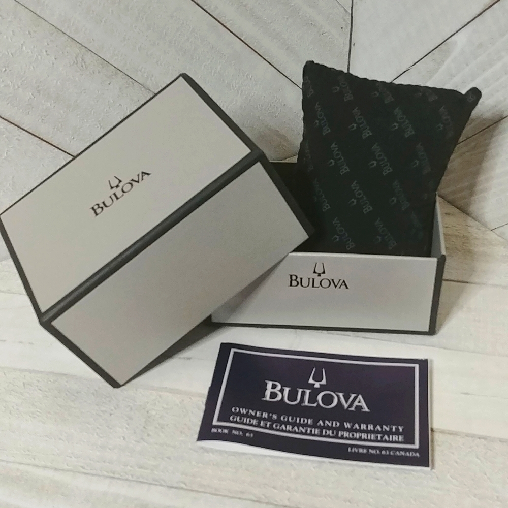 Bulova Authentic Watch Box with Pillow and Owner's Guide